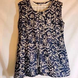 Fashion Fuse sleeveless top silk blue gray India